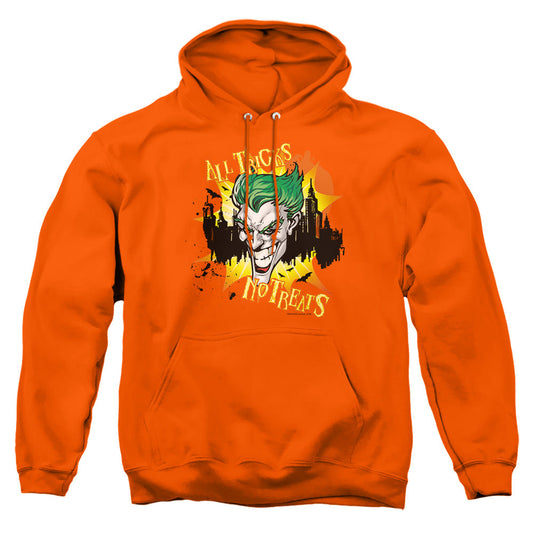 Batman All Tricks  No Treats Mens Hoodie Orange Officially Licensed