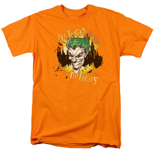 Batman All Tricks  No Treats Mens T Shirt Orange Officially Licensed