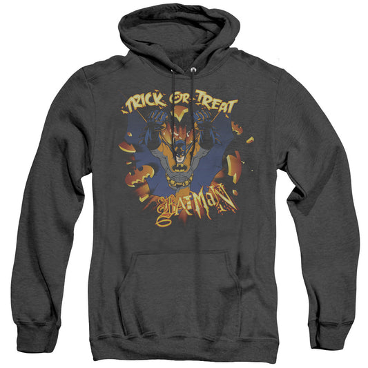 Batman Pumpkin Burst Heather Mens Hoodie Black Officially Licensed