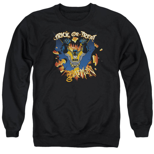 Batman Pumpkin Burst Mens Crewneck Sweatshirt Black