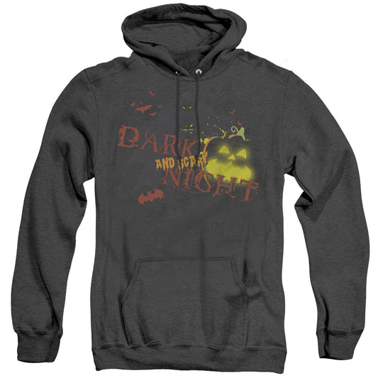 Batman Dark And Scary Night Heather Mens Hoodie Black Officially Licensed