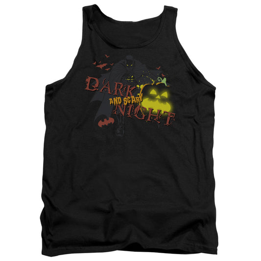 Batman Dark And Scary Night Mens Tank Top Shirt Black Officially Licensed