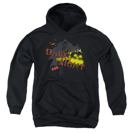 Batman Dark And Scary Night Kids Youth Hoodie Black Officially Licensed