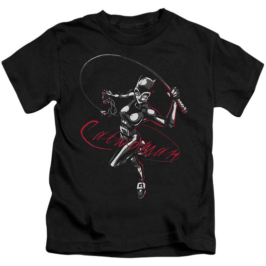 Batman Kiten With A Whip Juvenile Kids Youth T Shirt Black Officially Licensed