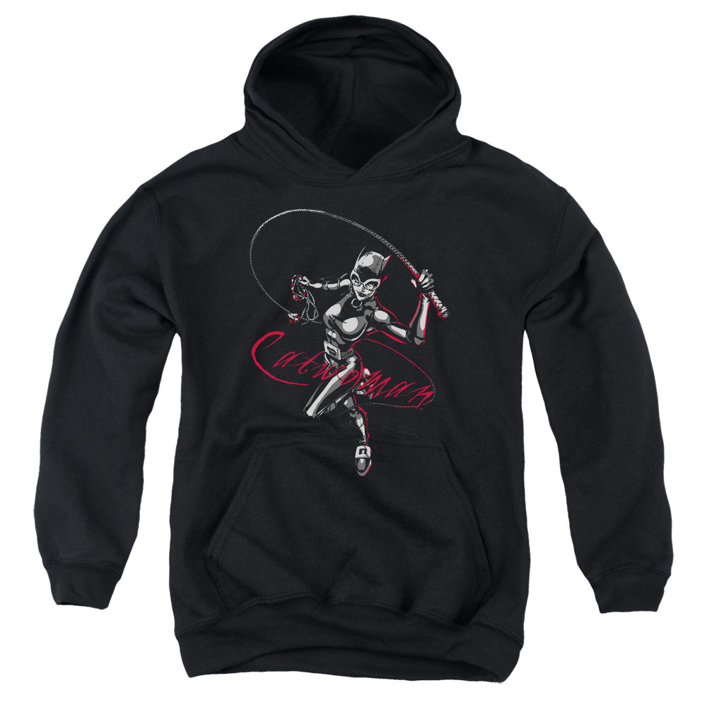 Batman Kiten With A Whip Kids Youth Hoodie Black Officially Licensed