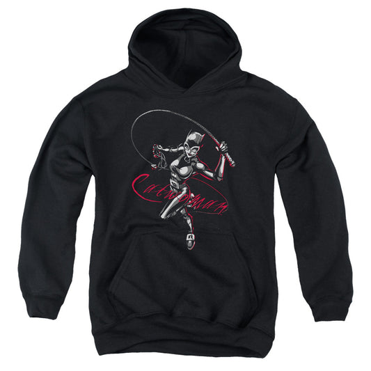 Batman Kiten With A Whip Kids Youth Hoodie Black Officially Licensed