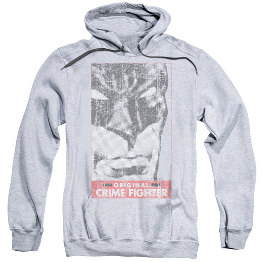 Batman Orginal Crime Fighter Mens Hoodie Athletic Heather Officially Licensed