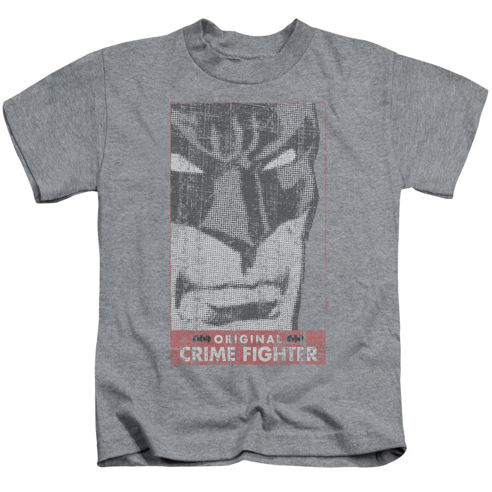 Batman Orginal Crime Fighter Juvenile Kids Youth T Shirt Athletic Heather Officially Licensed