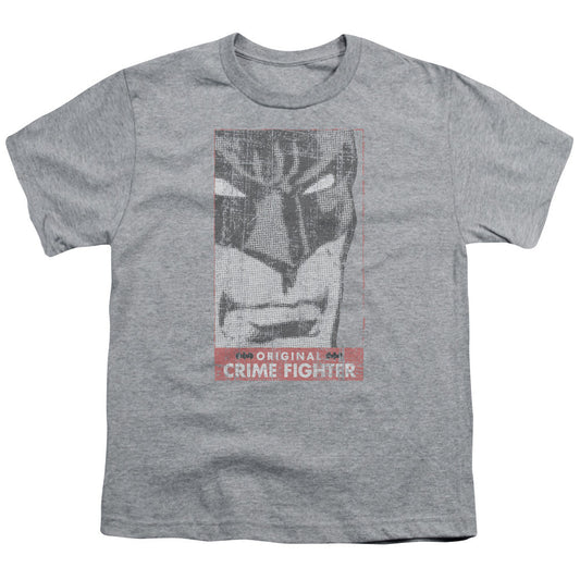 Batman Orginal Crime Fighter Kids Youth T Shirt Athletic Heather Officially Licensed
