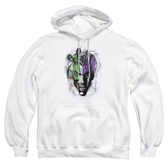 Batman Joker Airbrush Mens Hoodie White Officially Licensed