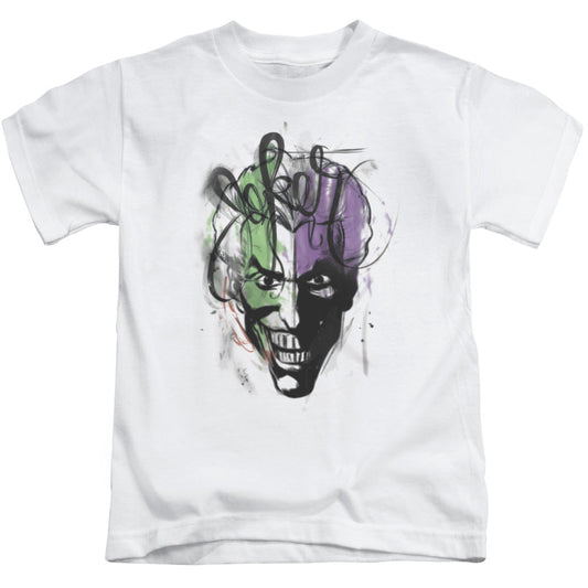 Batman Joker Airbrush Juvenile Kids Youth T Shirt White Officially Licensed