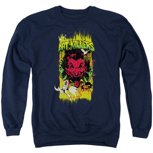 Batman Bat Killers 2 Mens Crewneck Sweatshirt Navy Blue Officially Licensed
