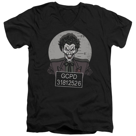 Batman Busted! Mens Slim Fit V Neck T Shirt Black Officially Licensed