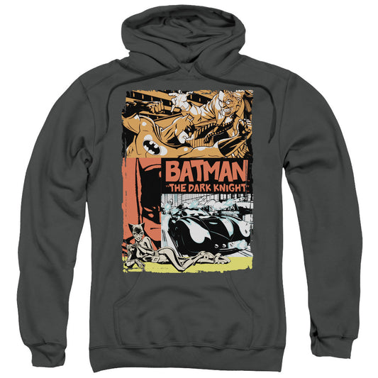 Batman Old Movie Poster Mens Hoodie Charcoal Officially Licensed
