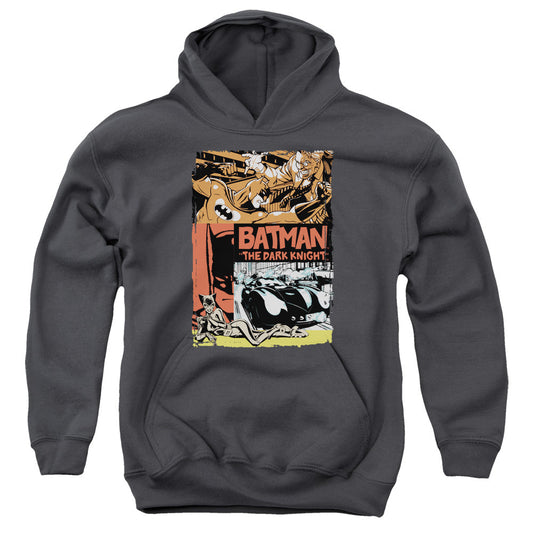 Batman Old Movie Poster Kids Youth Hoodie Charcoal Officially Licensed
