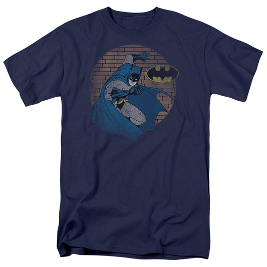 Batman In The Spotlight Mens T Shirt Navy Officially Licensed