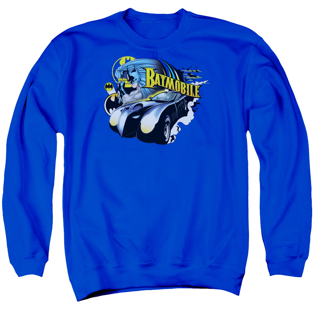 Batman Batmobile Mens Crewneck Sweatshirt Royal