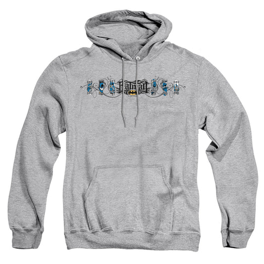 Batman Skateboard Bats Mens Hoodie Athletic Heather Officially Licensed
