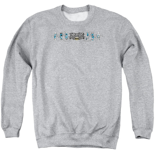 Batman Skateboard Bats Mens Crewneck Sweatshirt Athletic Heather