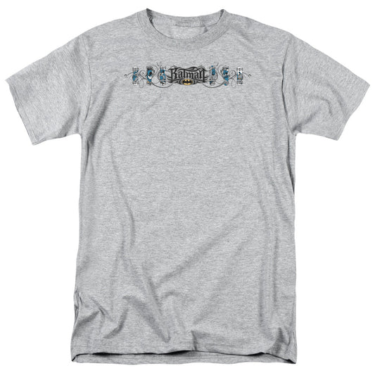 Batman Skateboard Bats Mens T Shirt Athletic Heather Officially Licensed