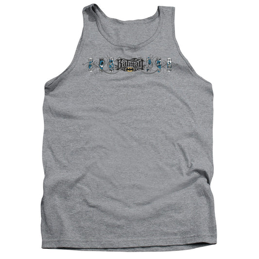 Batman Skateboard Bats Mens Tank Top Shirt Athletic Heather Officially Licensed