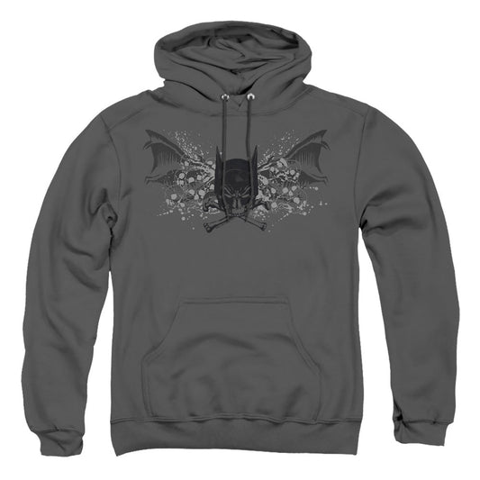 Batman Ill Omen Mens Hoodie Charcoal Officially Licensed