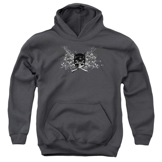 Batman Ill Omen Kids Youth Hoodie Charcoal Officially Licensed