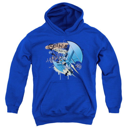Batman Knight Flight Kids Youth Hoodie Royal Officially Licensed