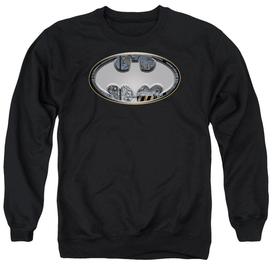 Batman Steel Wall Shield Mens Crewneck Sweatshirt Black