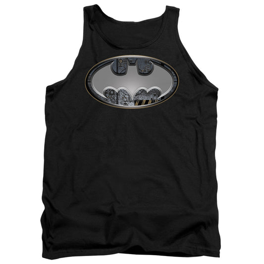 Batman Steel Wall Shield Mens Tank Top Shirt Black Officially Licensed