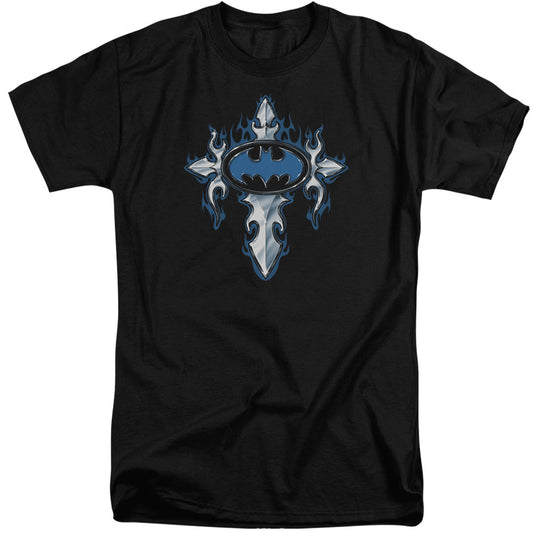 Batman Gothic Steel Logo Mens Tall T Shirt Black Officially Licensed