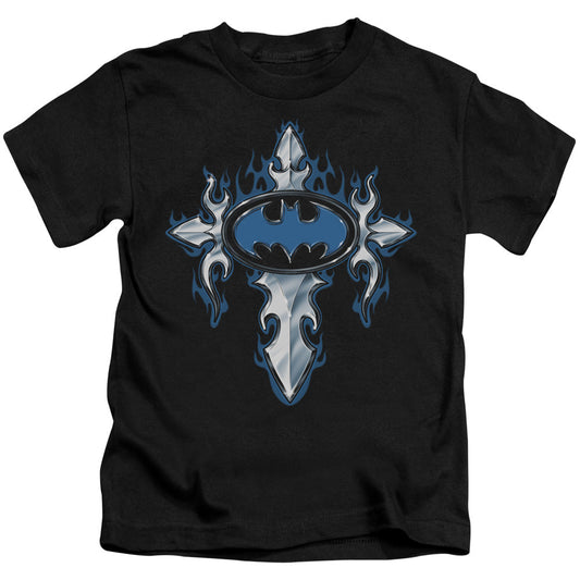 Batman Gothic Steel Logo Juvenile Kids Youth T Shirt Black Officially Licensed