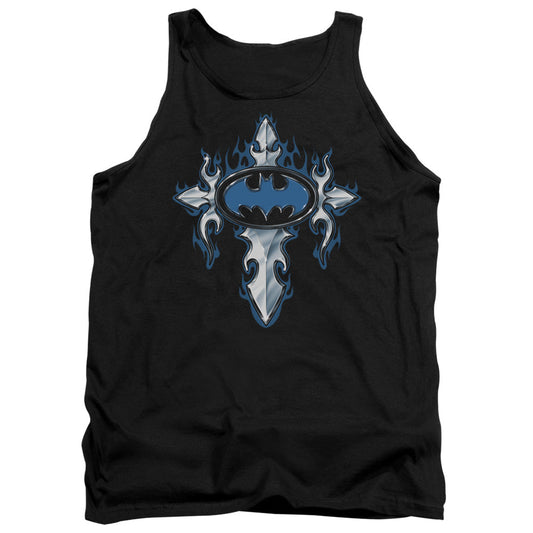 Batman Gothic Steel Logo Mens Tank Top Shirt Black Officially Licensed