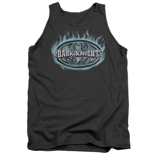 Batman Dark Knight Steel Shield Mens Tank Top Shirt Charcoal Officially Licensed