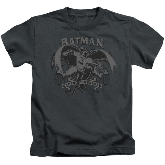 Batman Crusade Juvenile Kids Youth T Shirt Charcoal Officially Licensed