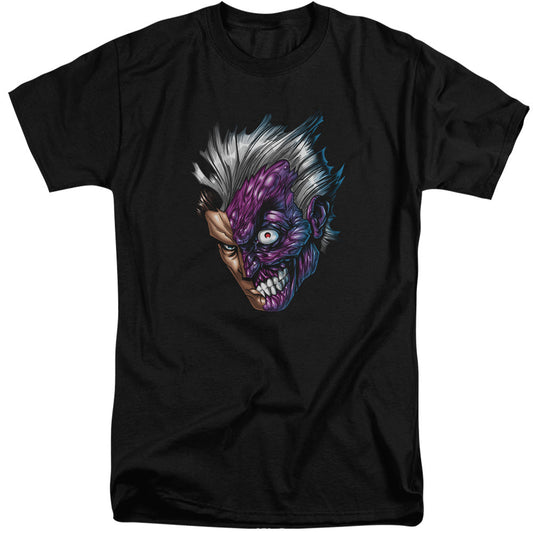 Batman Just Face Mens Tall T Shirt Black Officially Licensed