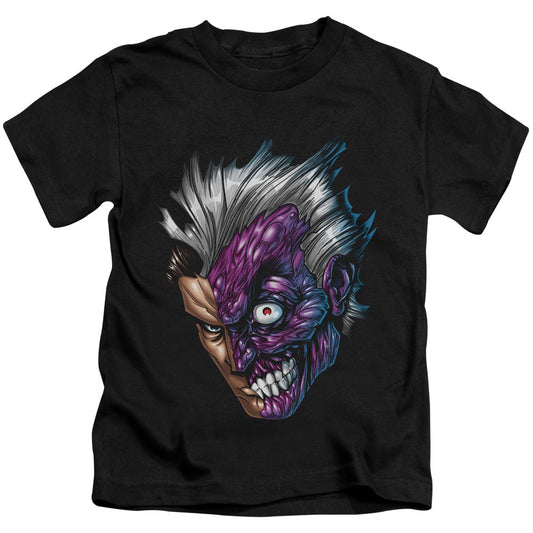 Batman Just Face Juvenile Kids Youth T Shirt Black Officially Licensed