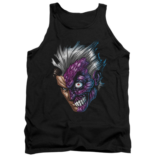 Batman Just Face Mens Tank Top Shirt Black Officially Licensed