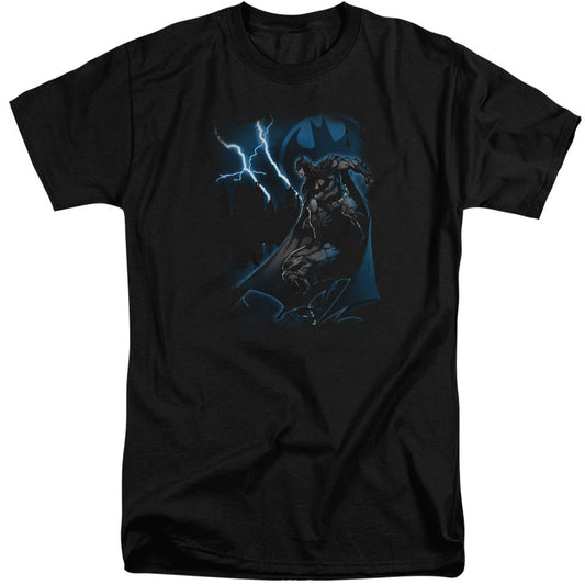 Batman Lightning Strikes Mens Tall T Shirt Black Officially Licensed