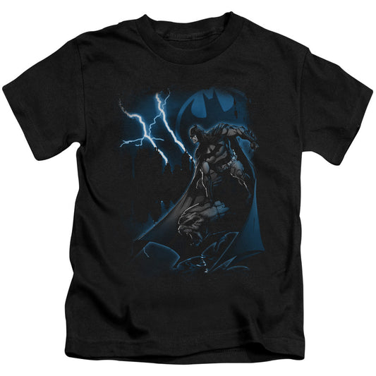 Batman Lightning Strikes Juvenile Kids Youth T Shirt Black Officially Licensed