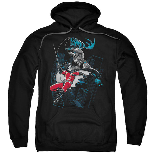 Batman Black And White Mens Hoodie Black Officially Licensed
