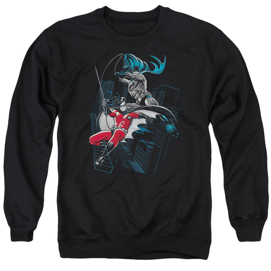 Batman Black And White Mens Crewneck Sweatshirt Black