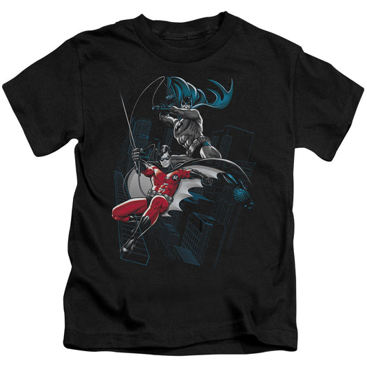 Batman Black And White Juvenile Kids Youth T Shirt Black Officially Licensed