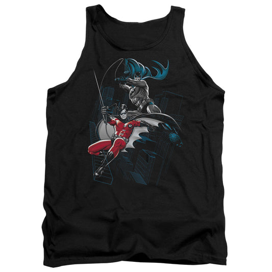 Batman Black And White Mens Tank Top Shirt Black Officially Licensed