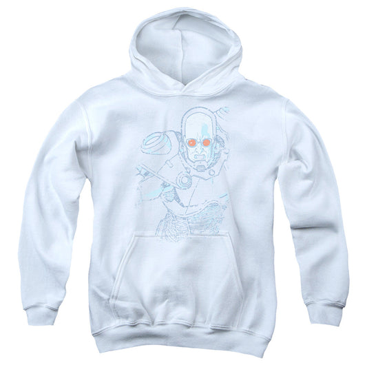 Batman Snowblind Freeze Kids Youth Hoodie White Officially Licensed