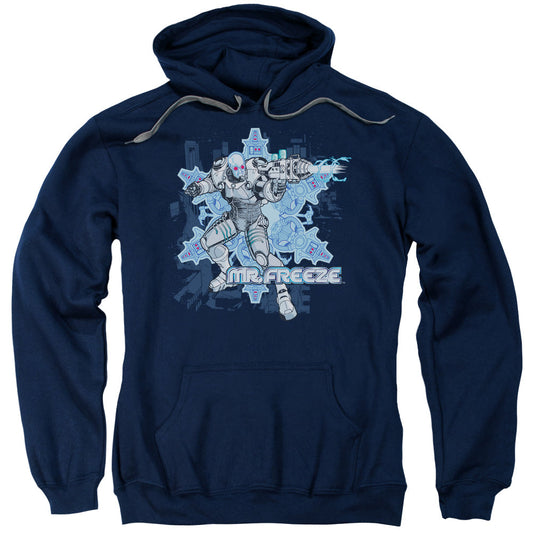 Batman Mr Freeze Mens Hoodie Navy Blue Officially Licensed