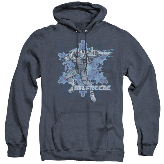 Batman Mr Freeze Heather Mens Hoodie Navy Officially Licensed