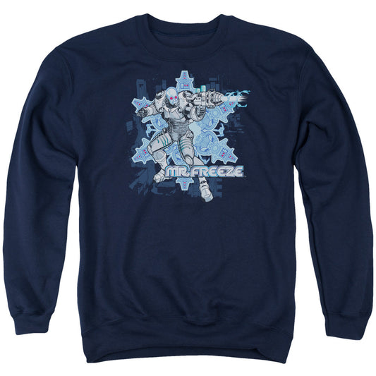 Batman Mr Freeze Mens Crewneck Sweatshirt Navy Blue Officially Licensed