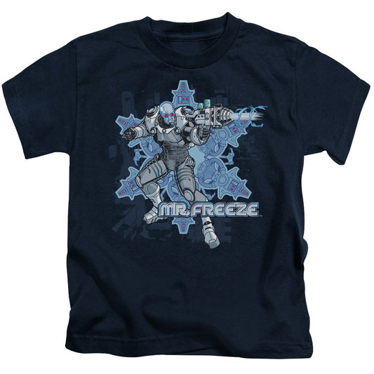 Batman Mr Freeze Juvenile Kids Youth T Shirt Navy Blue Officially Licensed