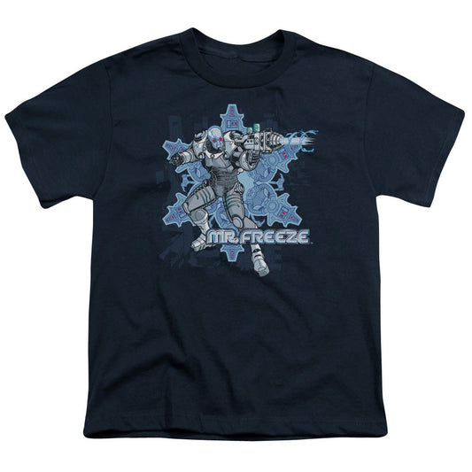 Batman Mr Freeze Kids Youth T Shirt Navy Blue Officially Licensed